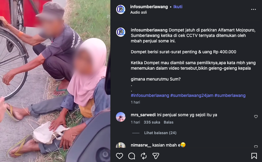 Viral Lansia di Sragen Diduga Minta Tebusan Rp1 Juta untuk Kembalikan Dompet Hilang