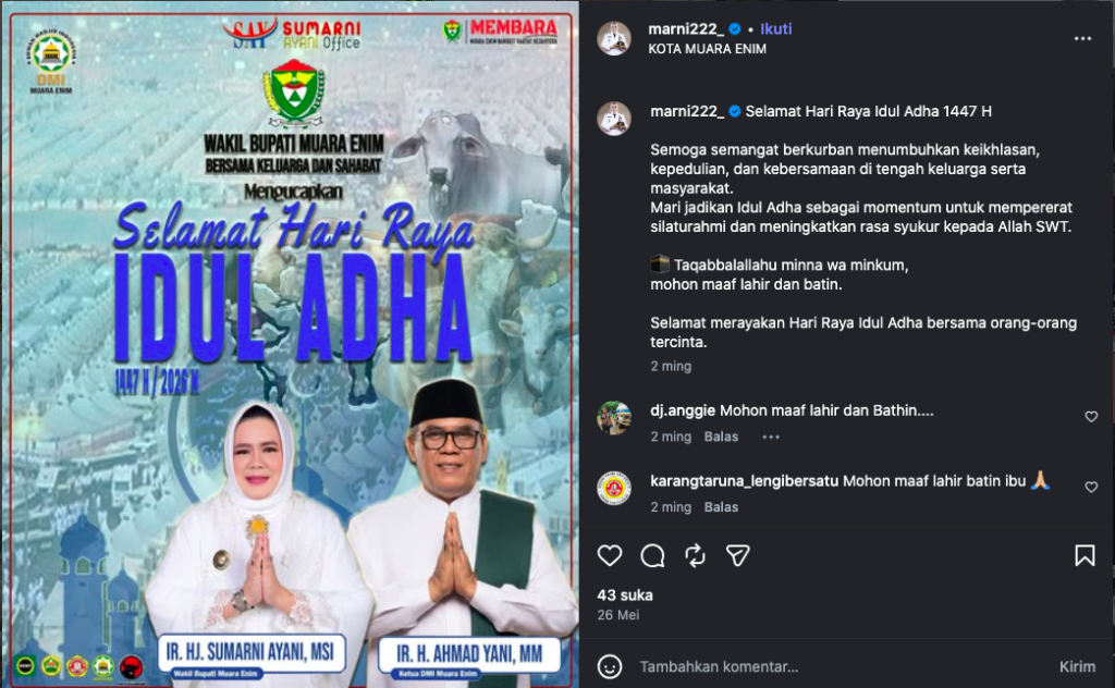 Sosok Sumarni Plt Bupati Muara Enim, Istri Mantan Bupati Ahmad Yani yang Pernah Terkena OTT KPK