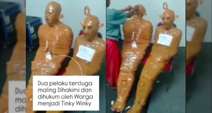 Viral Dua Pria Dilakban Dikira Maling, Ternyata Hanya Challenge Konten TikTok