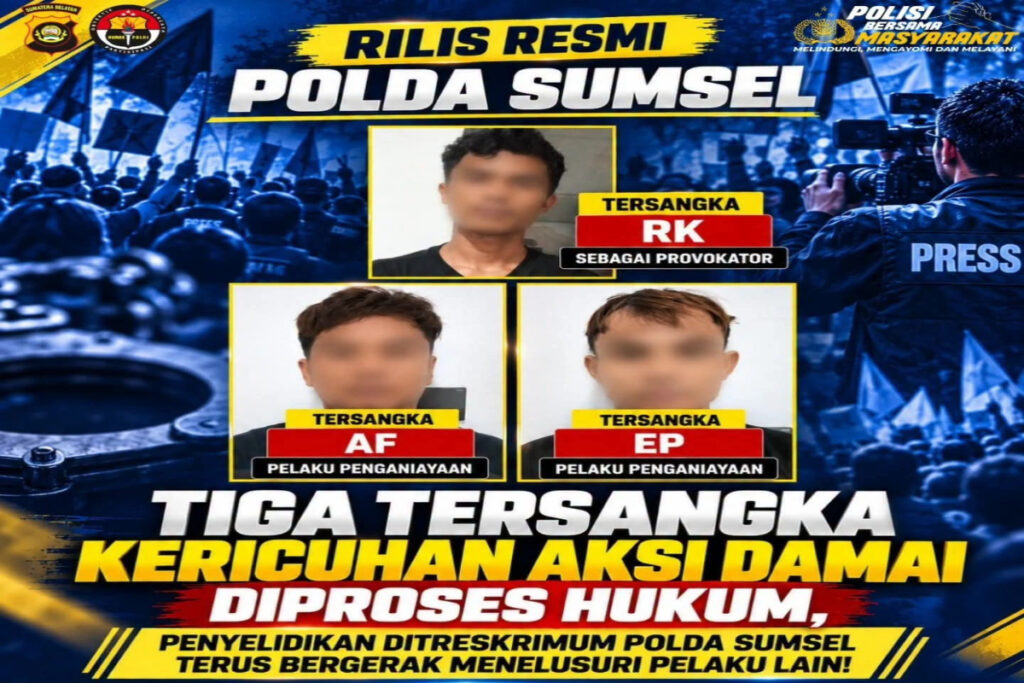 Sudah Tiga Pelaku Pengeroyokan Wartawan di Mapolda Sumsel Diamankan, Polisi Buru Pelaku Lain